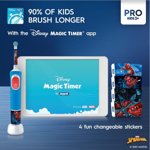 Eltandborste Vitality Pro Kids Spiderman + Extra Refill - Image 16