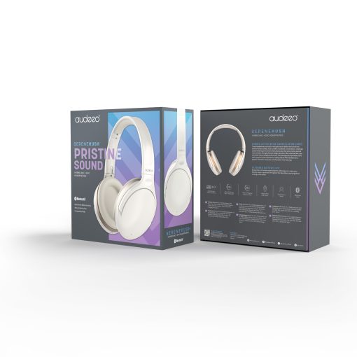 Serenehush Hybrid ANC + ENC Headphones White - Image 3