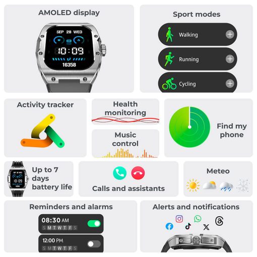 Smartklocka Hero AMOLED - Svart - Image 17