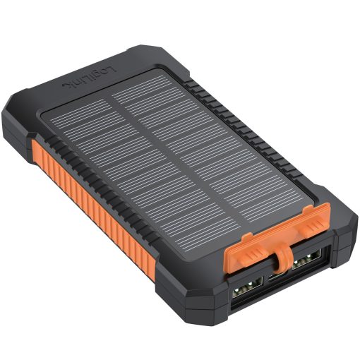 PowerBank 6.000 mAh 10W Solcell Svart/Orange - Image 13