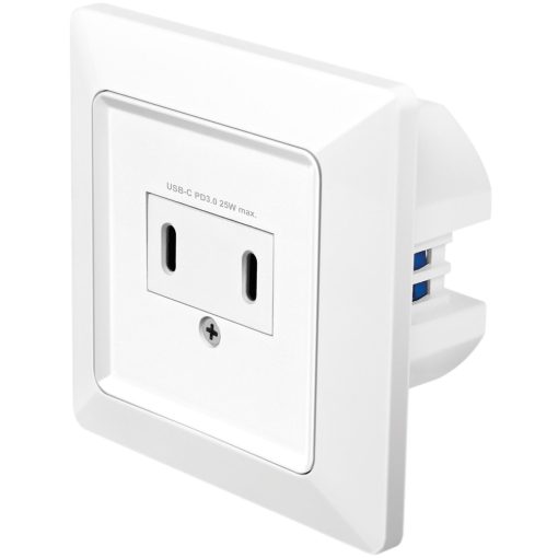 Vägguttag med 2xUSB-C PD 25W