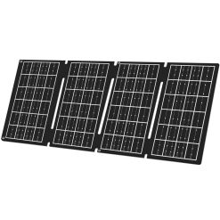 Vikbar solcellspanel med USB-laddare 1x USB-C, 1 x USB-A 15W