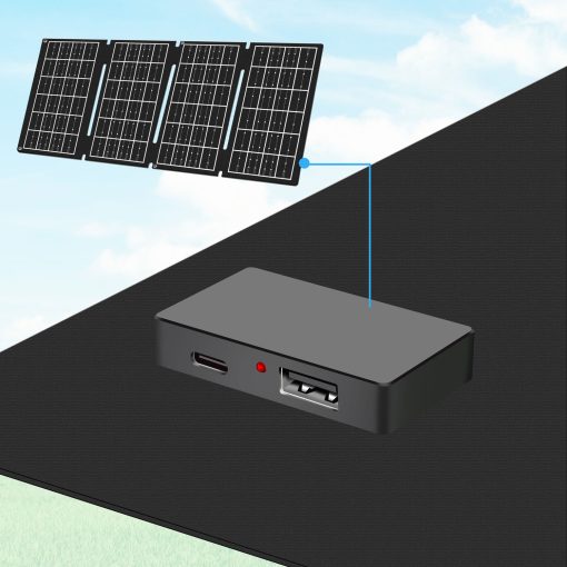 Vikbar solcellspanel med USB-laddare 1x USB-C, 1 x USB-A 15W - Image 10
