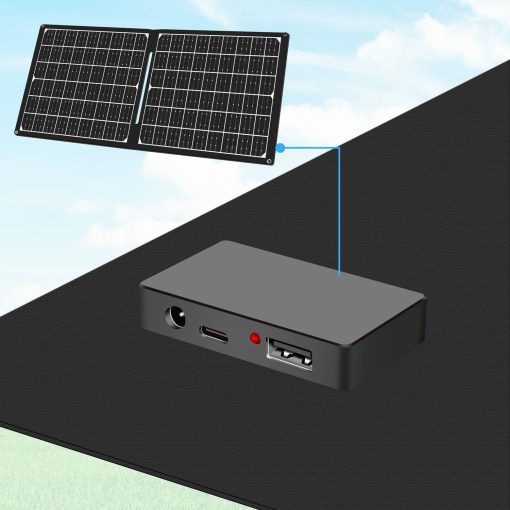 Vikbar solcellspanel med USB-laddare 1x USB-C, 1 x USB-A 30W - Image 10