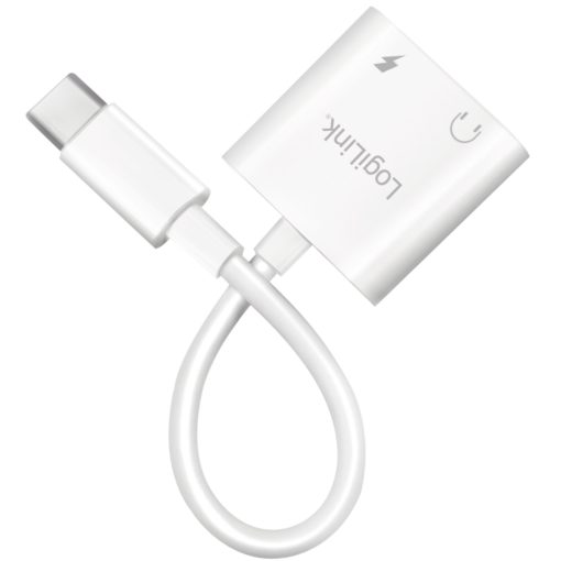 USB-C-adapter med 1 x ljudport, 1 x USB-C PD 60W Vit - Image 4
