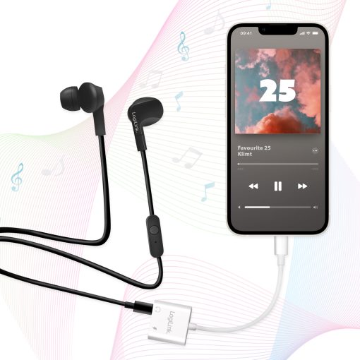 USB-C-adapter med 1 x ljudport, 1 x USB-C PD 60W Vit - Image 6