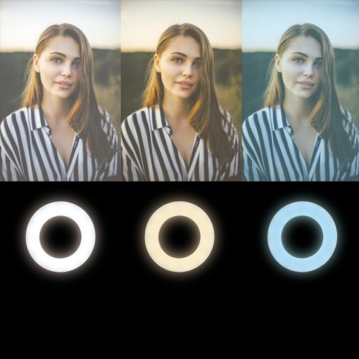 Ring light för smartphone Ø8,5 cm med klämma - Image 17