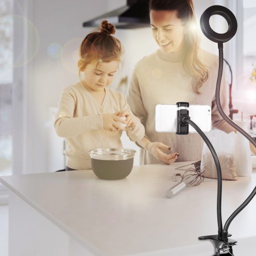 Ring light för smartphone Ø8,5 cm med klämma - Image 4