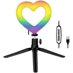 Ring light Hjärtform RGB med bordsstativ
