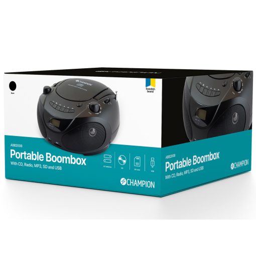 Boombox CD/Radio/MP3/USB Black - Image 4