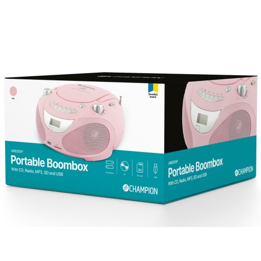 Boombox CD/Radio/MP3/USB Pink - Image 3