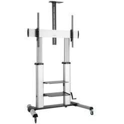 Golvstativ med hjul TV 60-100" max 100kg Alu