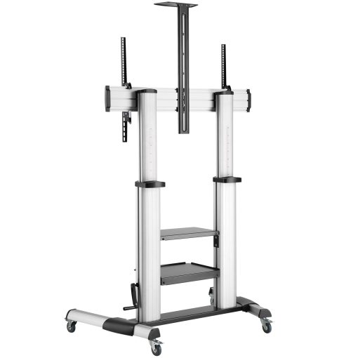 Golvstativ med hjul TV 60-100" max 100kg Alu - Image 4