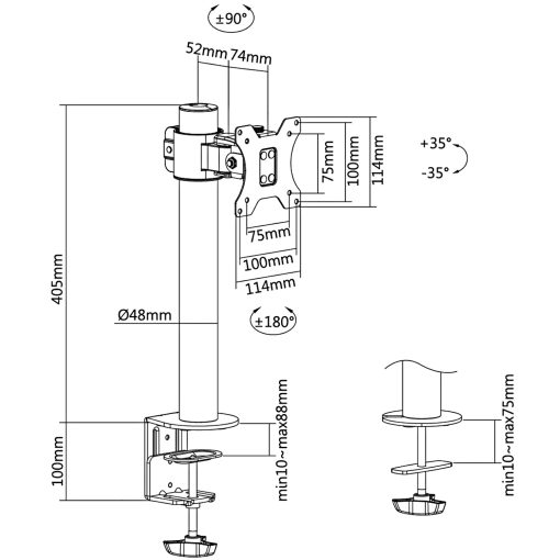 Monitorarm 17-32" Kort - Image 3