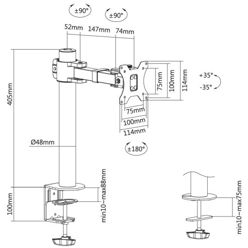 Monitorarm 17-32" 199 mm - Image 15