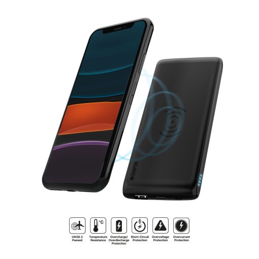 PowerBank 10.000 mAh 12W + Wireless Charging Svart - Image 12