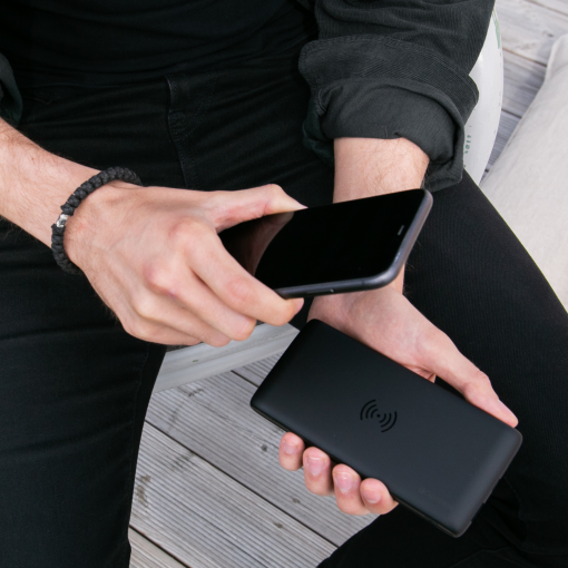 PowerBank 10.000 mAh 12W + Wireless Charging Svart - Image 9