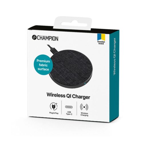 Trådlös Laddare 10W QI Metall/Tyg - Image 4