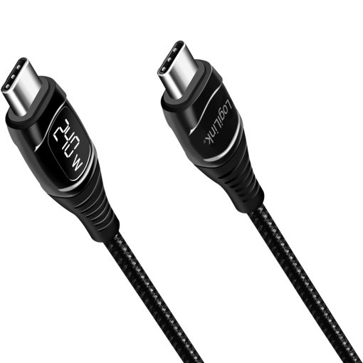 USB-C - USB-C-kabel med display USB 2.0 PD 3.1  240W 1 m Svart - Image 12