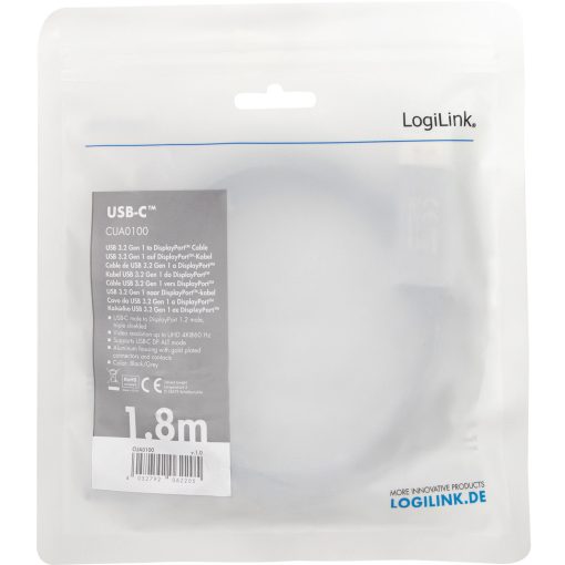USB-C -> DisplayPort 4K/60Hz Aluminium 1,8m - Image 4