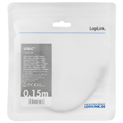USB-C -> HDMI-adapter 4K/60Hz Aluminium 15cm - Image 11