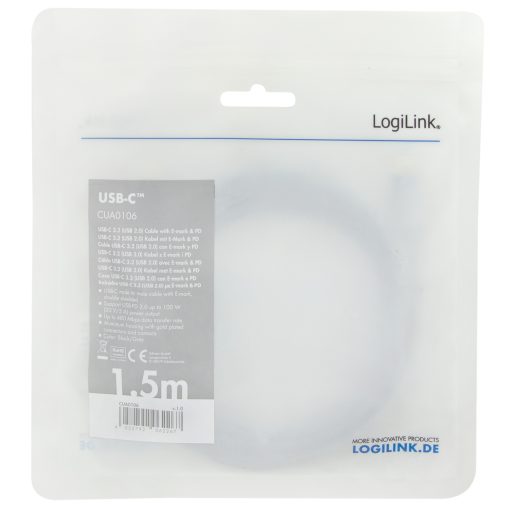 USB-C-kabel USB 2.0 PD 3.0 100W 480 Mbps Alu 1,5m - Image 7