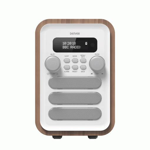 Radio DAB+/FM Bluetooth Trä/grå DAB-48W Vit - Image 7