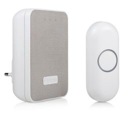 Trådlös dörrklocka med tygfront Plug-in 230V