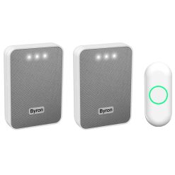 Trådlös dörrklocka tygfront Plug-in+portabel