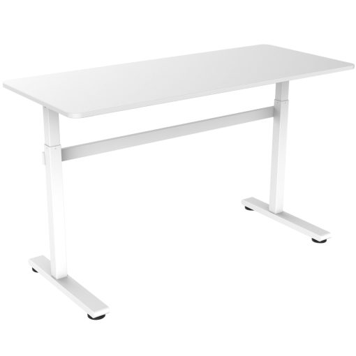 Höj-/sänkbart skrivbord Manuellt 140x60cm Vit - Image 4