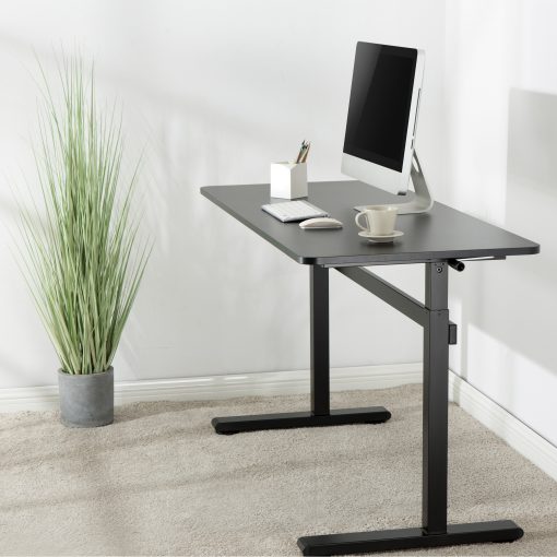Höj-/sänkbart skrivbord Manuellt 140x60cm Sv - Image 8