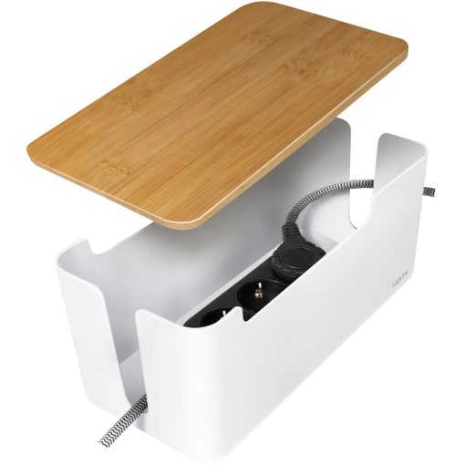 Cable box - Kabelgömma m bambulock 32x14x13cm - Image 15