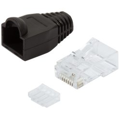 Modularplugg + Böjskydd Cat6 Oskärm 100+100st