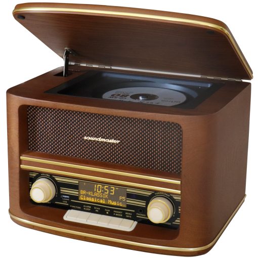 Musik-anläggning CD Radio Bluetooth Retro-design NR961 Trä - Image 11