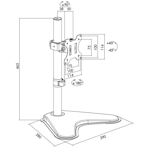 Monitorställ/Fot Single 13-32" - Image 3