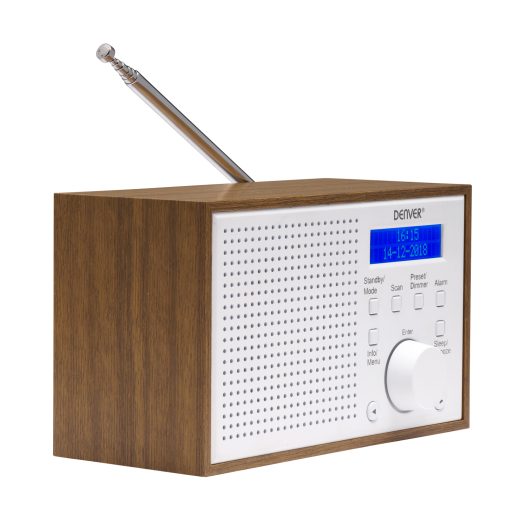 Radio DAB+/FM Klocka Alarm DAB-46W Trä/Vit - Image 3