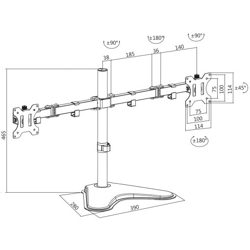 Monitorställ/fot Dual 13-32" - Image 6