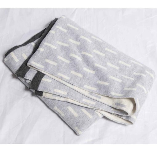 Filt Jaquardstickad Grey Line - Image 3