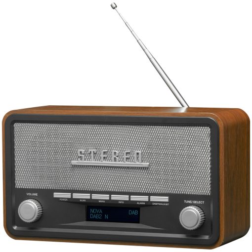 Radio DAB+/FM Klocka Bluetooth DAB-18 Trähölje - Image 5