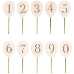 Sifferballonger 0-9 till ljusstake