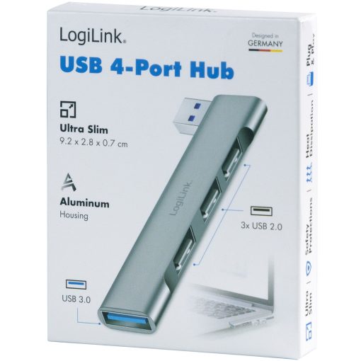 Ultraslim 4-port USB-A hub 1 x USB-A3.0, 3 x USB-A2.0 - Image 4