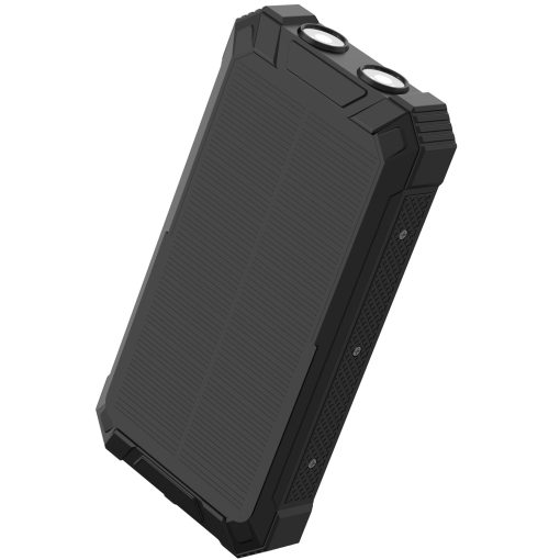 PowerBank 20.000 mAh Solcell 4st kablar + trådlös laddning Svart - Image 10
