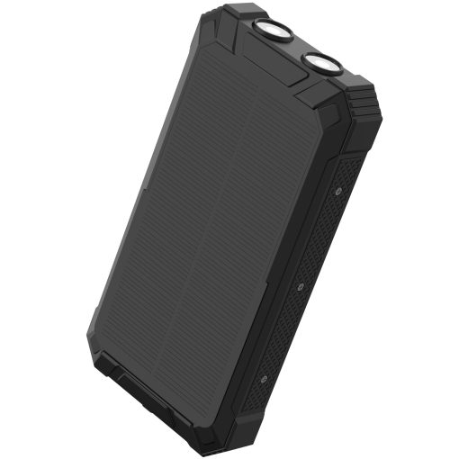 PowerBank 20.000 mAh Solcell 4st kablar + trådlös laddning Svart - Image 8