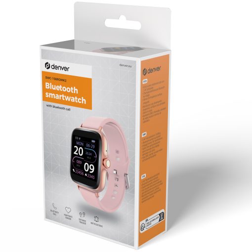 SmartWatch 1,44" display Hjärtsensor Rosa - Image 4