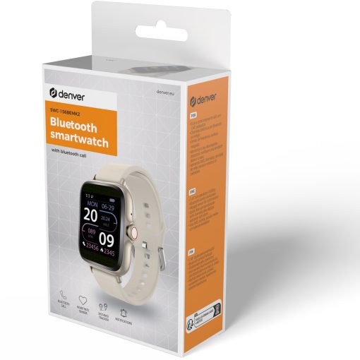 SmartWatch 1,44" display Hjärtsensor Beige - Image 11