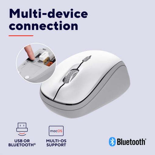 Yvi+ Trådlös mus Bluetooth / 2,4 GHz Vit - Image 9