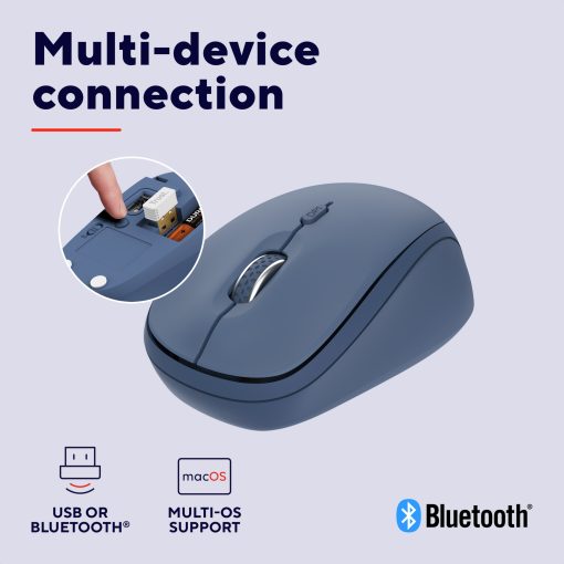 Yvi+ Trådlös mus Bluetooth / 2,4 GHz Blå - Image 21