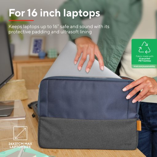 Lisboa Sleeve för laptop 16" Blå - Image 6