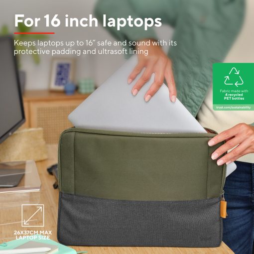 Lisboa Sleeve för laptop 16" Grön - Image 9