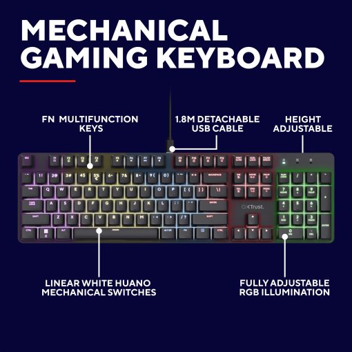 GXT 871 Zora Mekaniskt gamingtangentbord Nordisk layout - Image 5